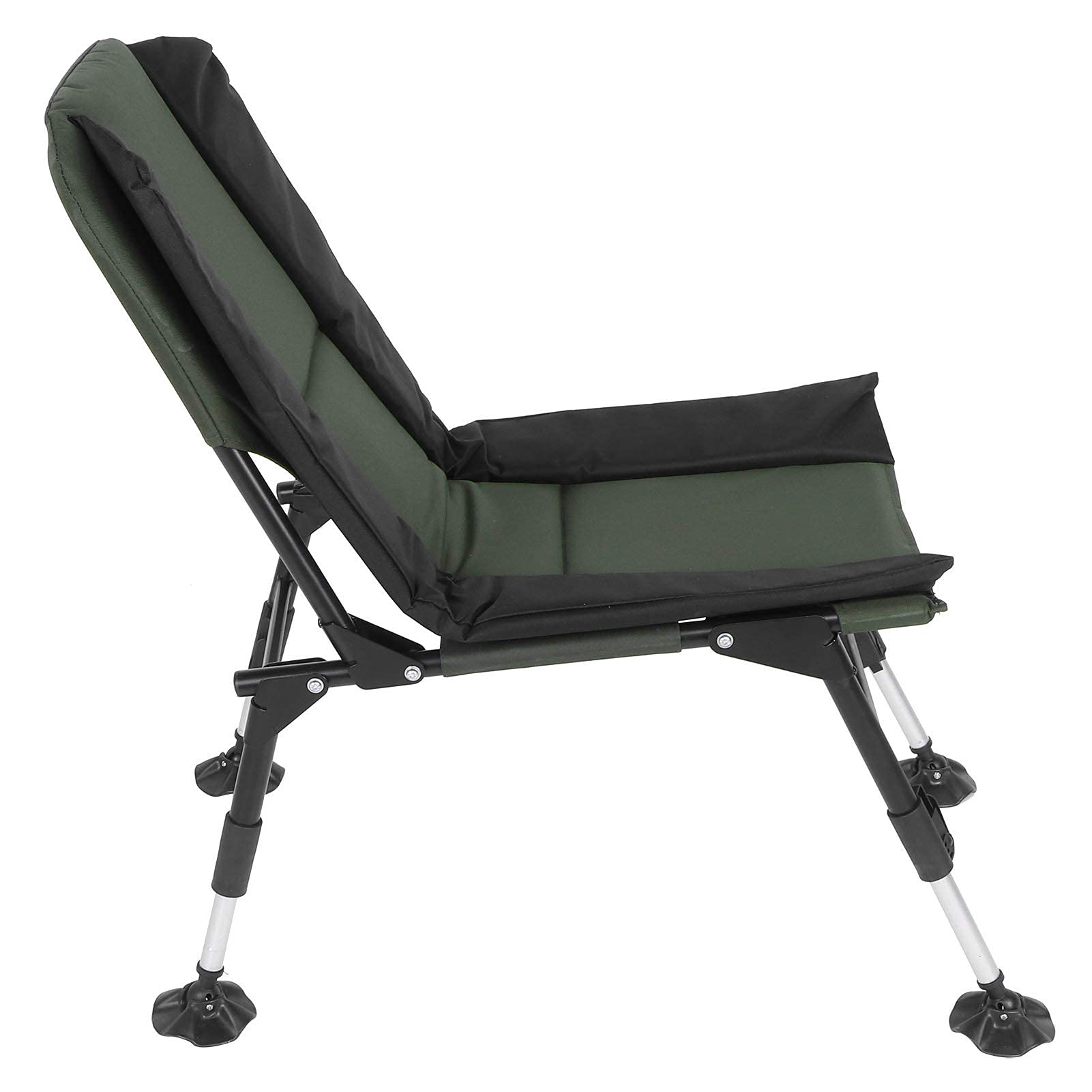 Adjustable Height & Tilt Fishing Chair - Portable Folding Camping Chair for Outdoor Activities - Perfect for Fishing, Hiking, Picnics & Beach Trips