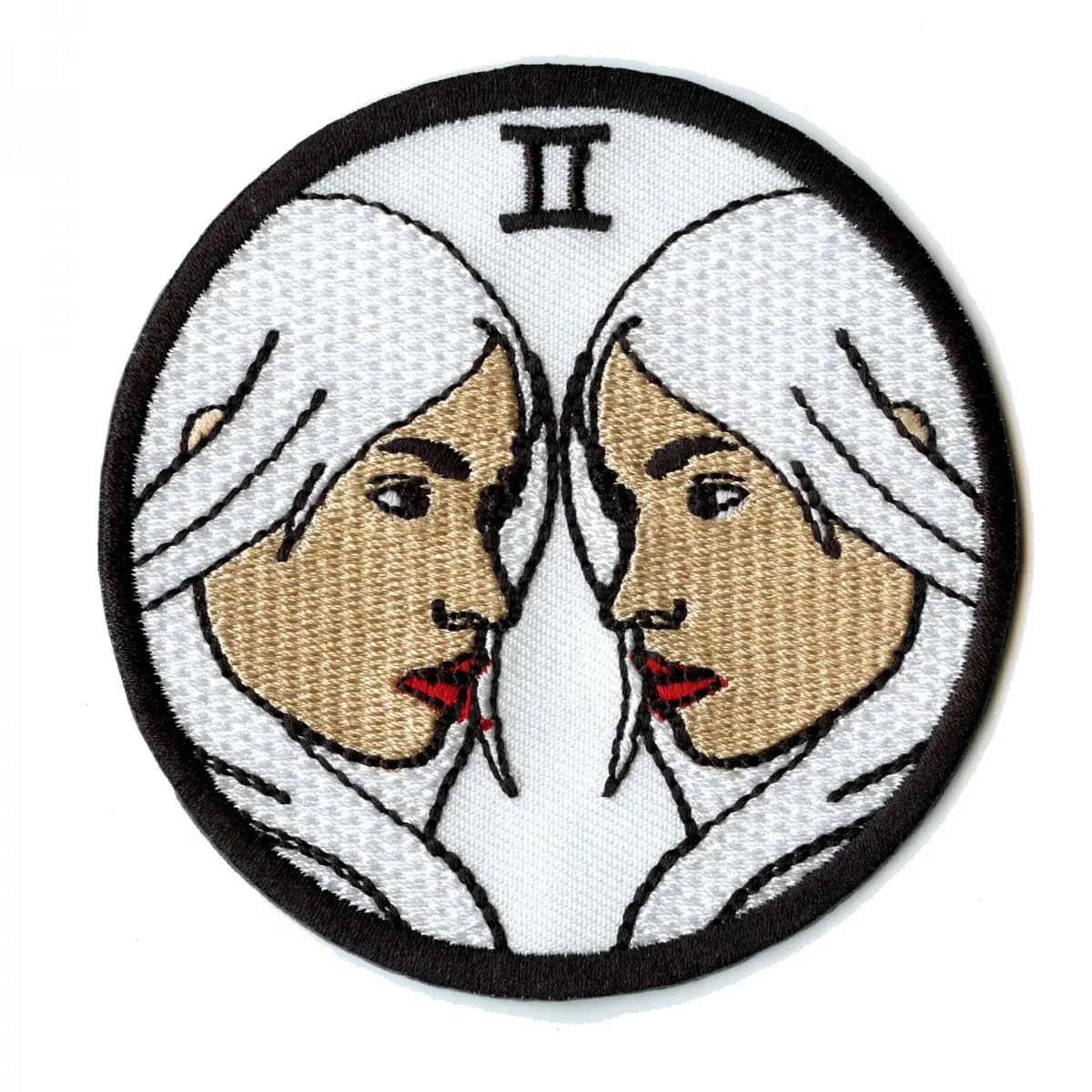 Gemini Zodiac Sign Embroidered Iron On Patch - Twin Constellation Design for DIY Clothing, Jackets, Backpacks & Gifts | Horoscope & Astronomy Enthusiasts