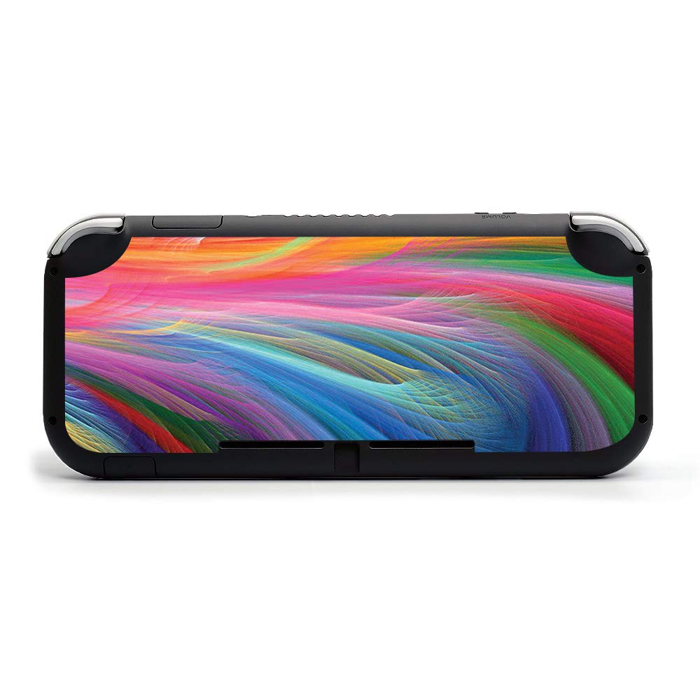 MightySkins Vinyl Decal Wrap Cover for Nintendo Switch Lite - Rainbow Waves Design | Protective & Durable Skin | Easy to Apply & Remove | Made in USA | Perfect for Gaming, Travel & Personalization