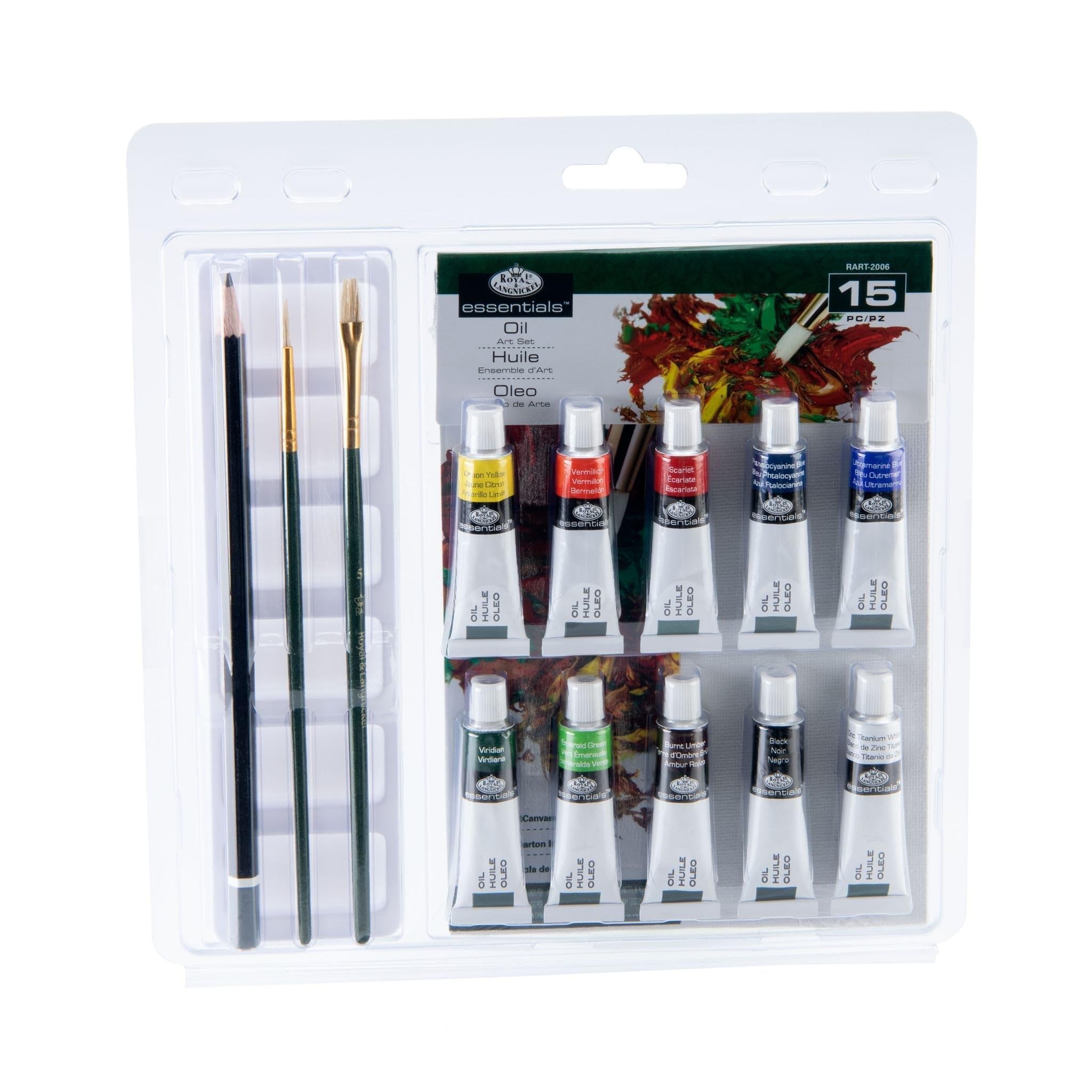 Royal & Langnickel Essentials Oil Color Artist Set - 24 Premium Oil Paints for Professional & Beginner Artists - Perfect for Canvas Painting, Portraits & Landscapes