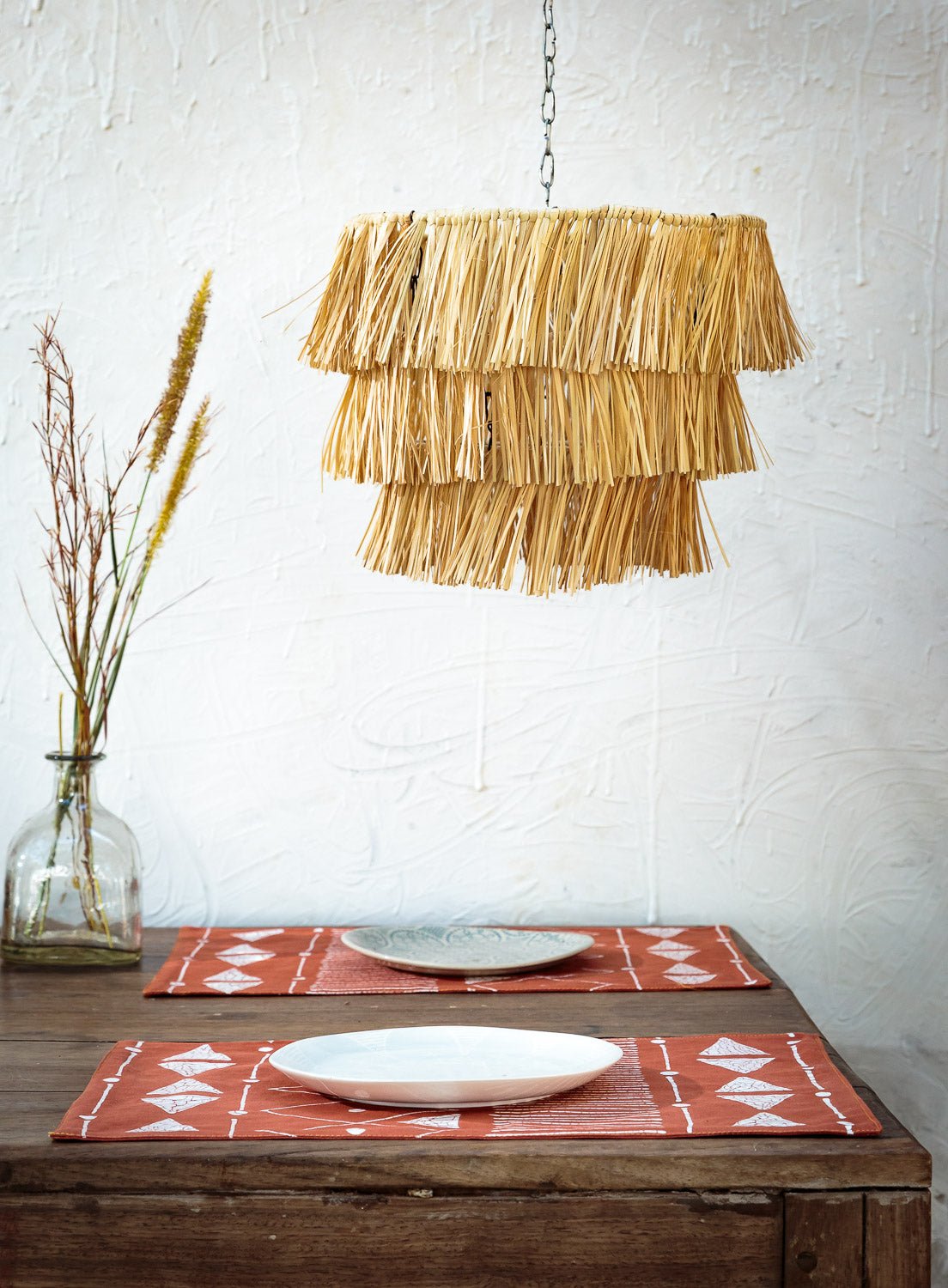 Rustic Linear Table Mats by Matika - Premium Dining Table Decor for Farmhouse & Modern Kitchens - Perfect for Everyday Use & Special Occasions