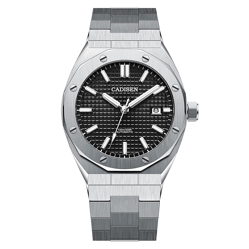 CADISEN Men's Automatic Mechanical Watch - 100M Waterproof Luxury Dress & Casual Wristwatch for Business, Formal & Everyday Wear