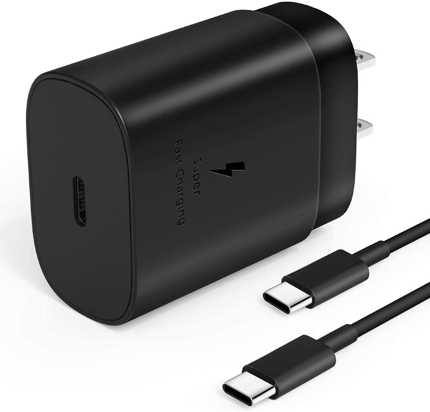 25W Fast Adaptive Wall Charger for Sony Xperia XA1 - USB C PD Charging & Data Transfer Cable Included (4FT/1.2M) - Black US Version with Warranty | Perfect for Home, Office & Travel Charging