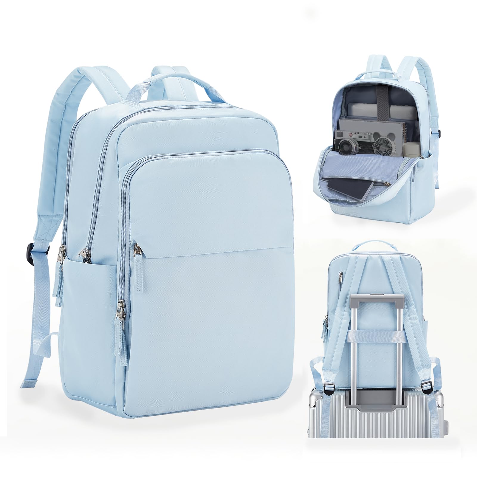 Waterproof School Backpack for Women & Teen Girls - Lightweight College Bookbag with Laptop Compartment | Perfect for School, Gym, Travel & Daily Use - Blue