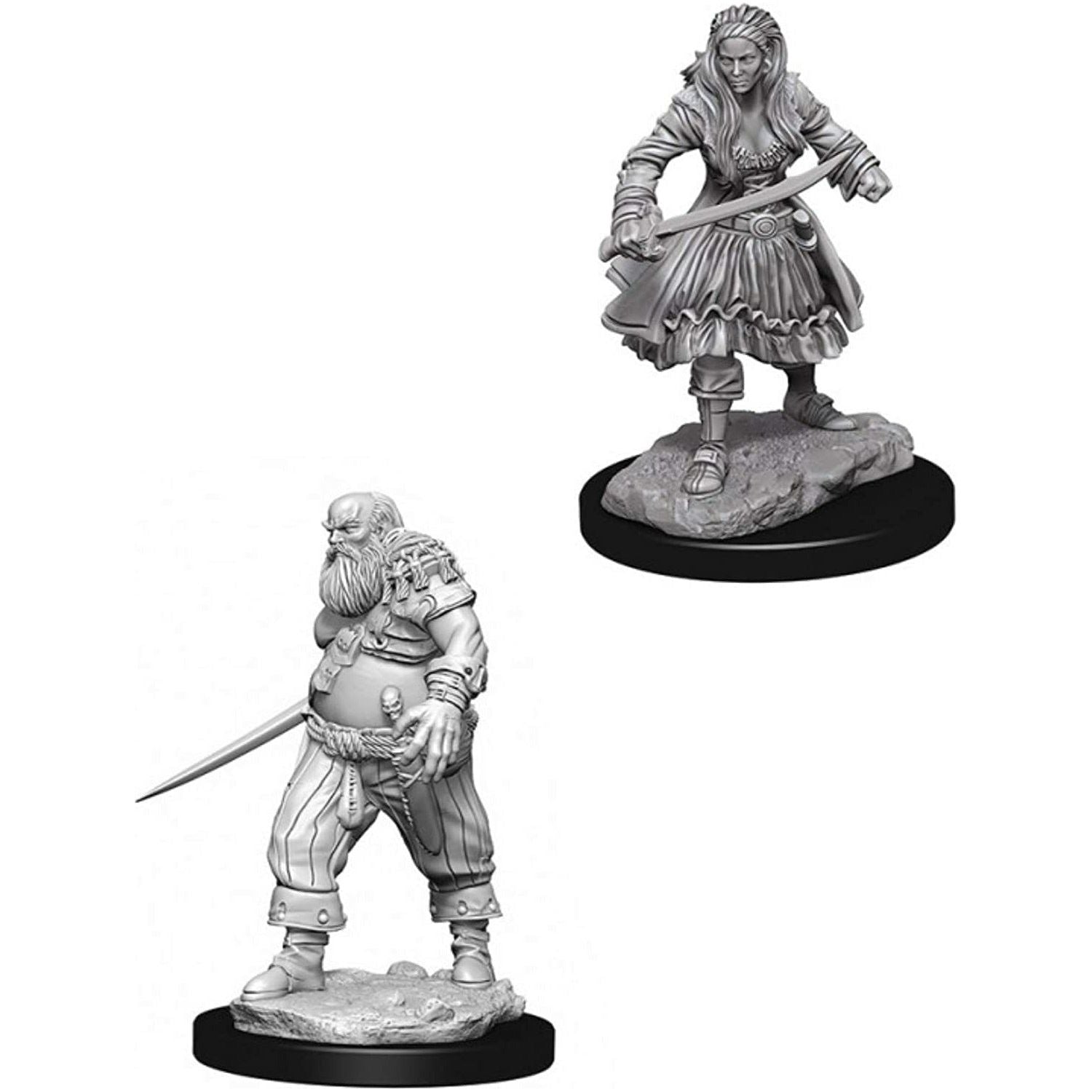 D&D Miniatures - WizKids Deep Cuts Pirate Miniatures for Tabletop RPG & D&D Games | Fantasy Adventure Scenes & Pirate-Themed Campaigns