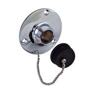 Perko Water Outlet Fitting with Cap - High Quality Marine Grade Brass Boat Drain Fitting for Bilge Pumps, Livewells & Deck Scuppers | Corrosion Resistant & Durable