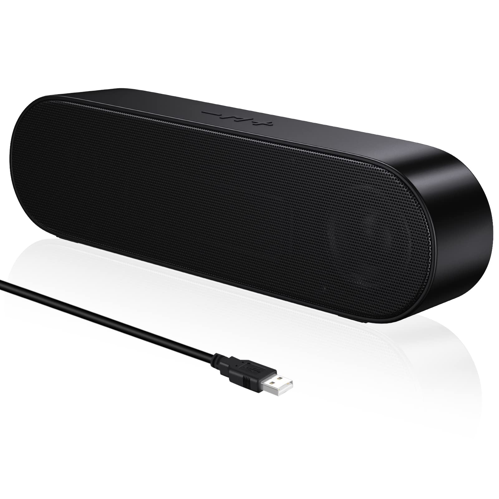 ZETIY USB Computer Speakers for PC, Mini Soundbar Portable Stereo Desktop Speakers for Laptop, Office, Notebook - Plug & Play, Black | Perfect for Home Office, Gaming & Music Listening