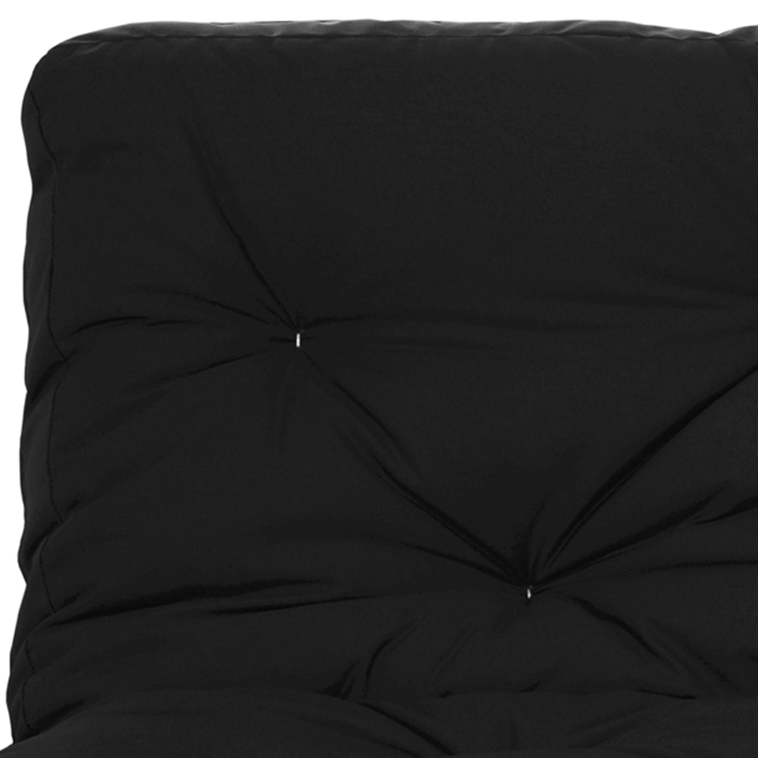 Mozaic 10-inch Queen Size Cotton Twill Futon Mattress - Soft & Supportive, Black | Perfect for Guest Beds, Dorm Rooms & Small Spaces