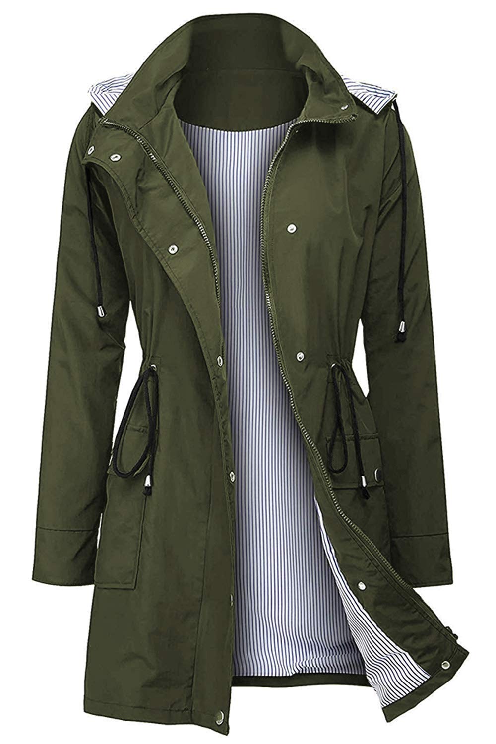 **Arthas Women's Lightweight Waterproof Rain Jacket with Hood - Outdoor Active Trench Raincoat for Plus Size Girls - Perfect for Hiking, Travel & Everyday Wear**