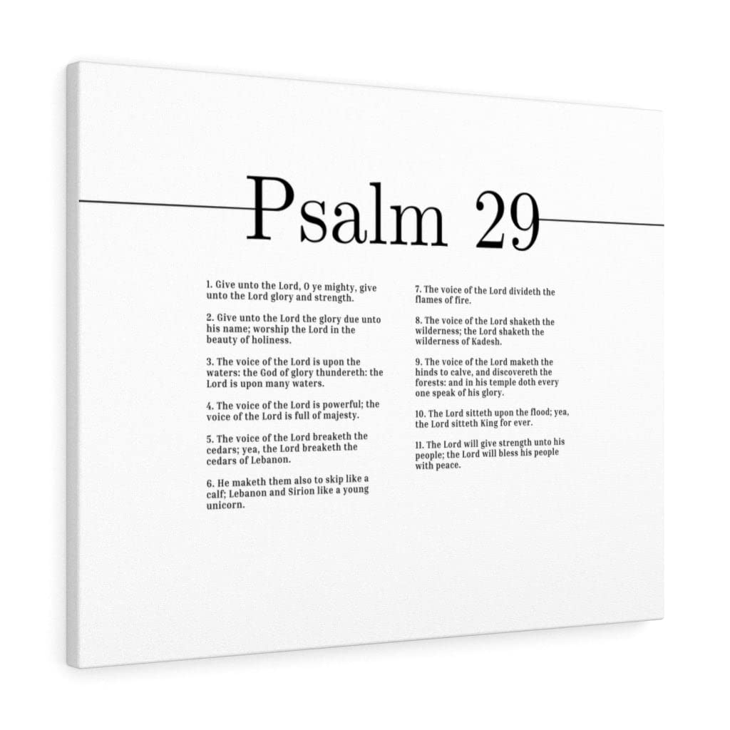 Powerful Psalm 29 Christian Wall Art - Bible Verse Print Ready to Hang - Inspirational Scripture Decor for Home, Church & Office - Perfect Christian Gift for Weddings, Baptisms & Housewarming