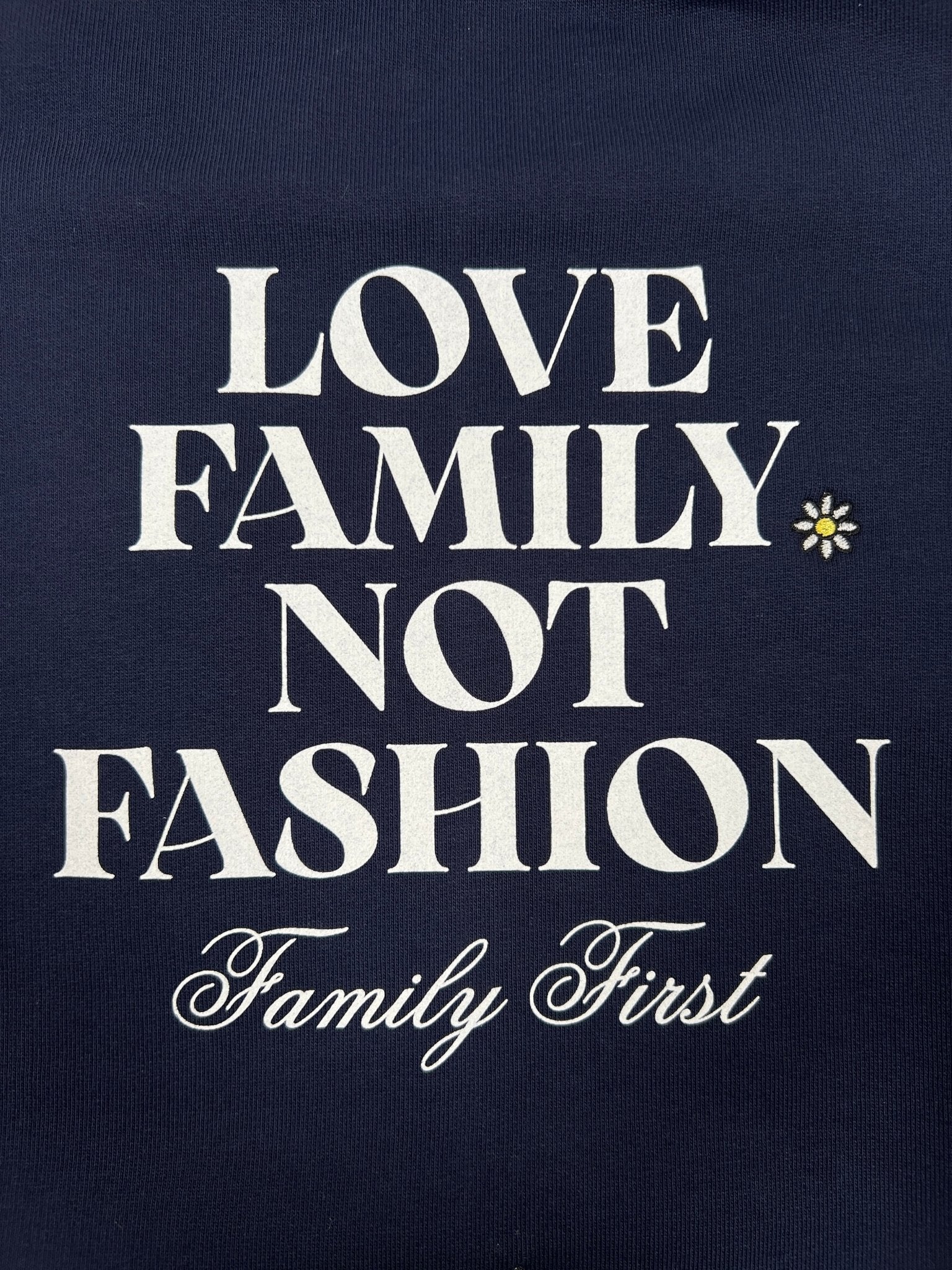 Family First SS2502 Dark Blue Floral Print Sweatshirt - Cozy & Stylish Casual Wear for Women, Perfect for Outings, Lounging & Everyday Comfort