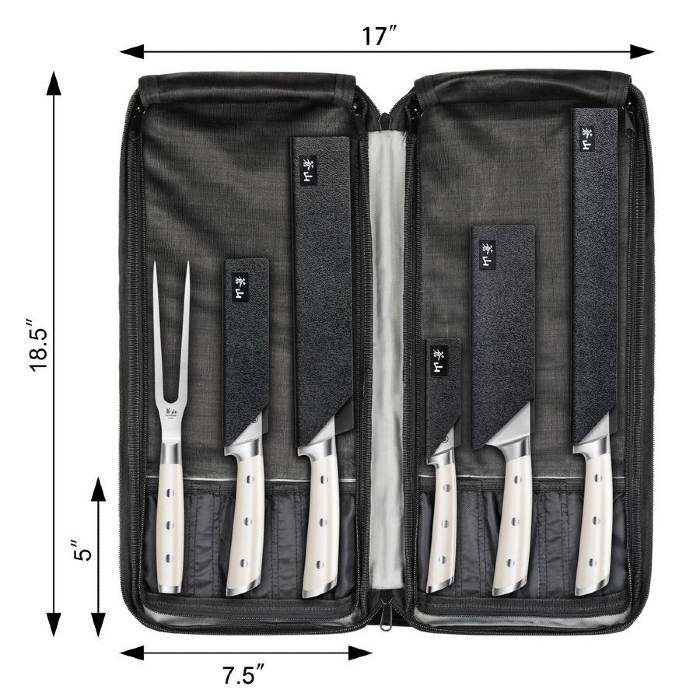 Cangshan S Series 7-Piece BBQ Knife Set - German Steel Forged Kitchen Cutlery for Grilling, Slicing & Outdoor Cooking | Premium Steak Knives & Chef Tools for Backyard BBQ, Camping & Picnics