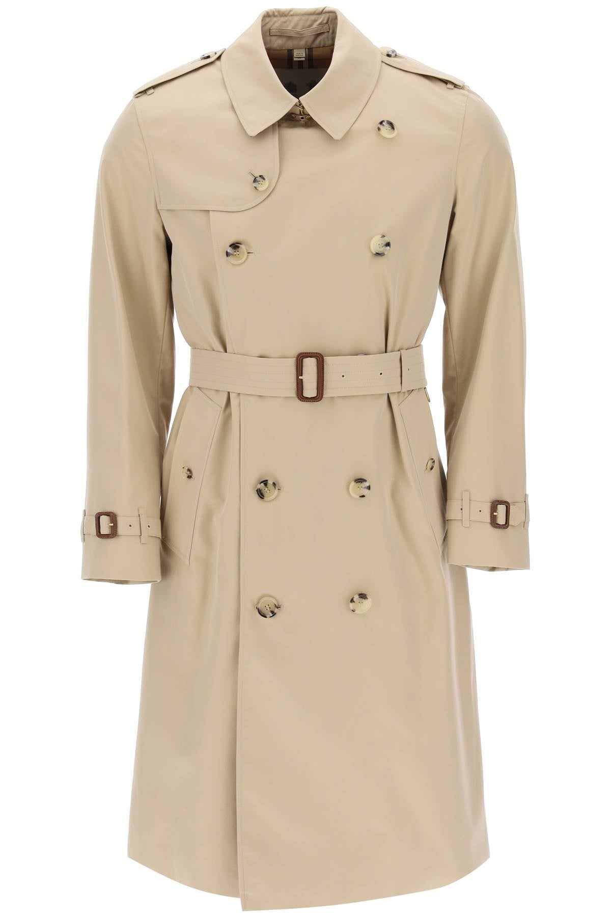 Burberry Long Kensington Heritage Trench Coat for Women - Classic Waterproof Raincoat with Belt - Perfect for Work, Travel & Formal Occasions
