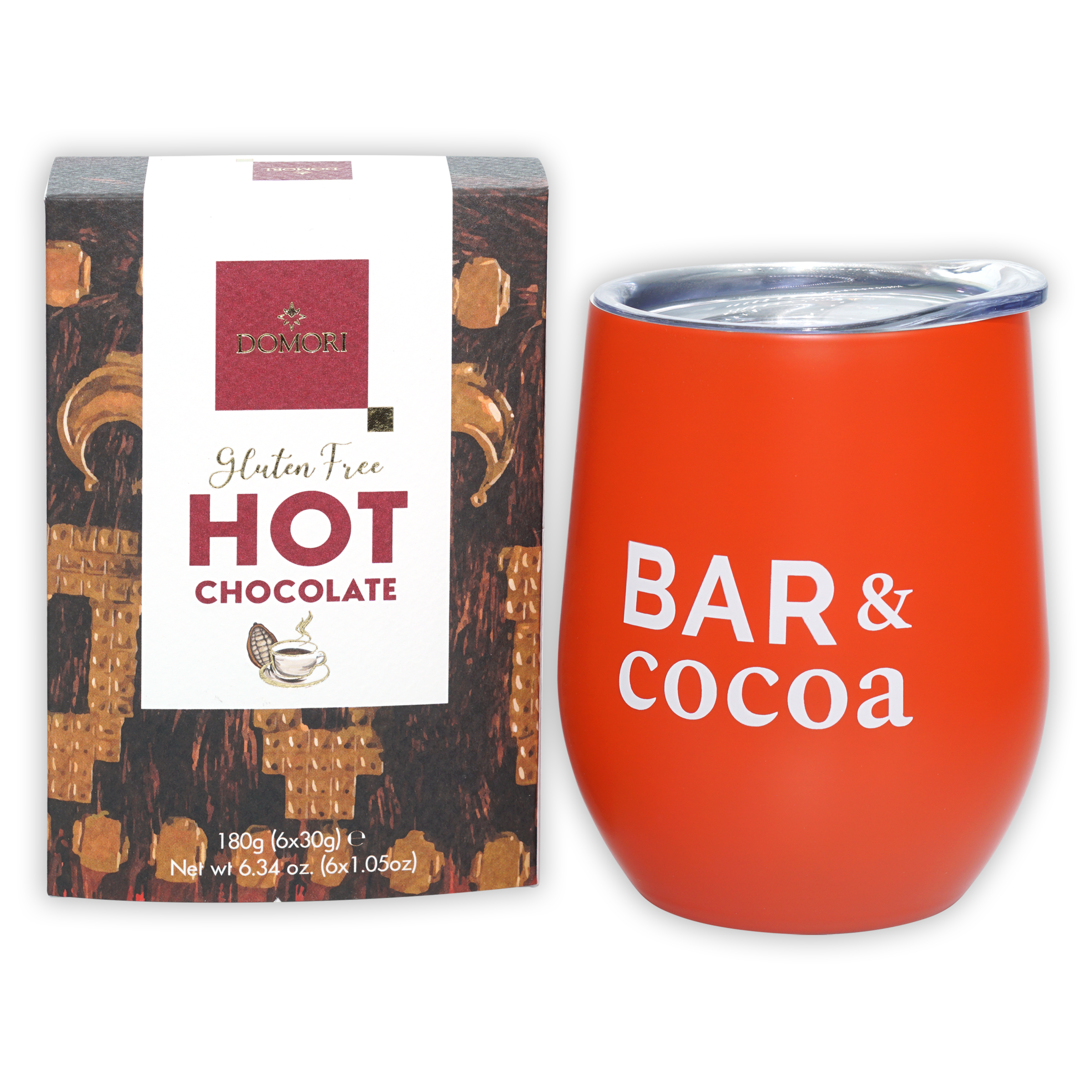 Premium Domori Hot Chocolate Mix - Rich & Creamy Cocoa Drink Powder for Cozy Winter Nights & Holiday Gifts - Perfect for Home, Office & Cafe Use