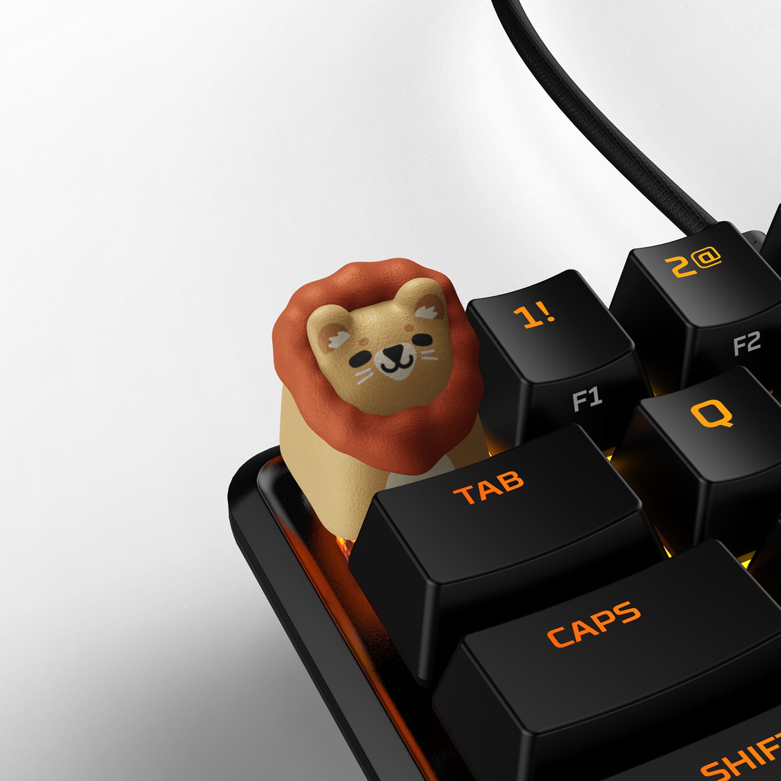 HX3D Custom Keycap - Safari Lion Design for Mechanical Keyboards | Perfect for Gaming, Typing & Custom PC Builds