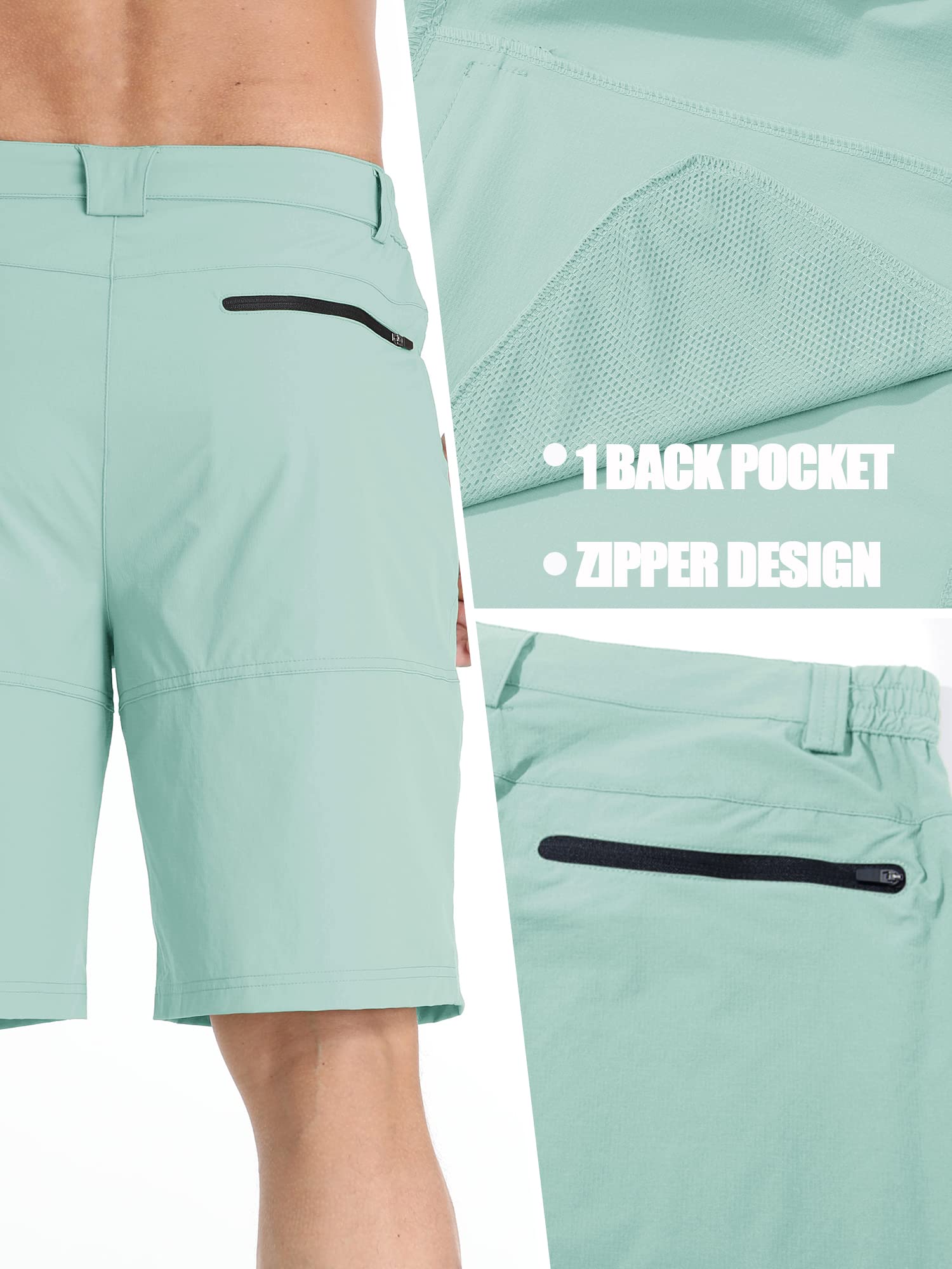 TACVASEN Men's Quick Dry Cargo Shorts - Lightweight Summer Outdoor Hiking Work Casual Shorts with Pockets (No Belt Included) - Perfect for Camping, Travel & Everyday Wear