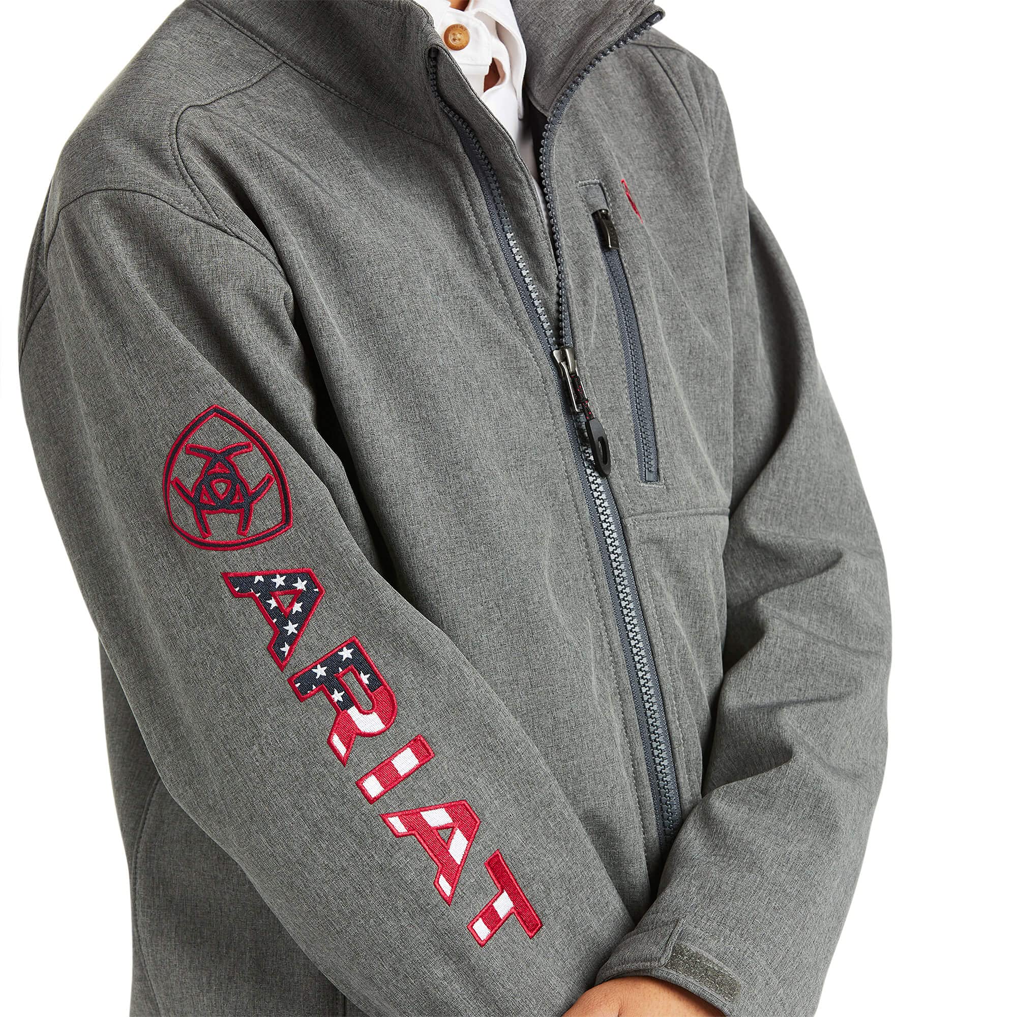 ARIAT Boys' Logo 2.0 Softshell Jacket - Waterproof Windbreaker for Outdoor Activities, Hiking & School Wear