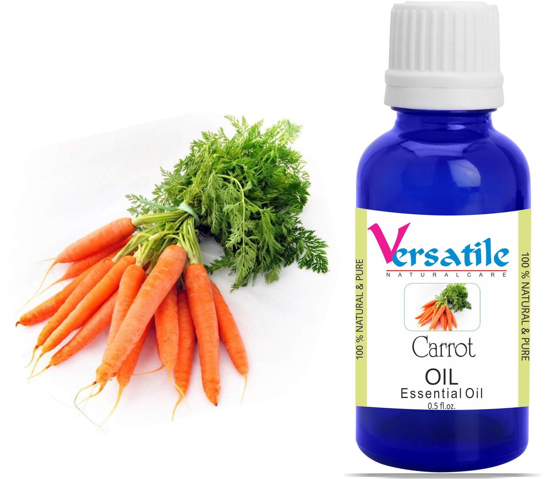 100% Pure Natural Carrot Seed Essential Oil for Aromatherapy, Skin Care & Hair Growth - 3ml to 1000ml - Perfect for Diffusers, Massage & DIY Beauty Products