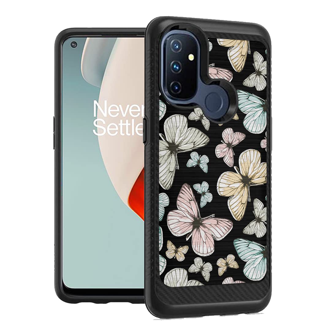 OnePlus Nord N100 Phone Case - Shockproof Slim Cover with Cute Butterfly Design for Men & Women | Daily Protection