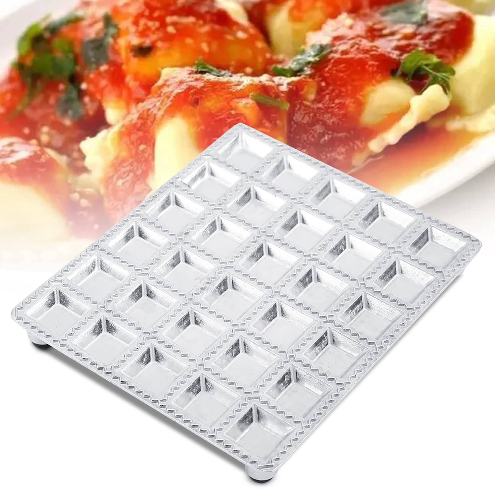 Premium Aluminum Alloy Ravioli Maker - Dumpling Mold for Homemade Pasta, Pelmeni & Gyoza - Durable Pastry Cutter with Non-Stick Surface - Perfect for Italian Ravioli, Chinese Dumplings & Russian Pelmeni - Ideal for Home Cooking, Family Gatherings & Restaurant Use