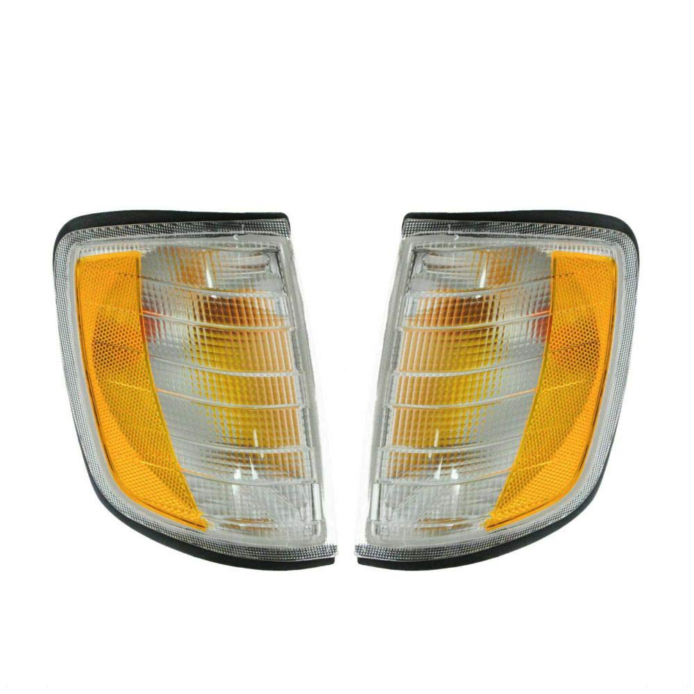 HuaZo Automotive Fog Lights & Turn Signal Side Marker Corner Lights Pair Set for Mercedes-Benz E-Class (MB2520105, MB2521105) - Durable Replacement Parts for Enhanced Visibility & Safety in Low Light Conditions