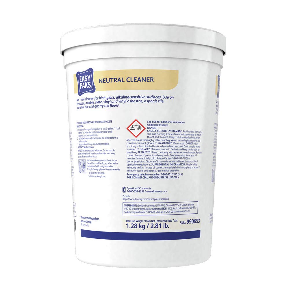 90653 5-Ounce Neutral Cleaner Packets - 90 Count (Case of 2) | Multi-Surface Cleaning for Kitchen, Bathroom & Floors | Safe for Most Surfaces