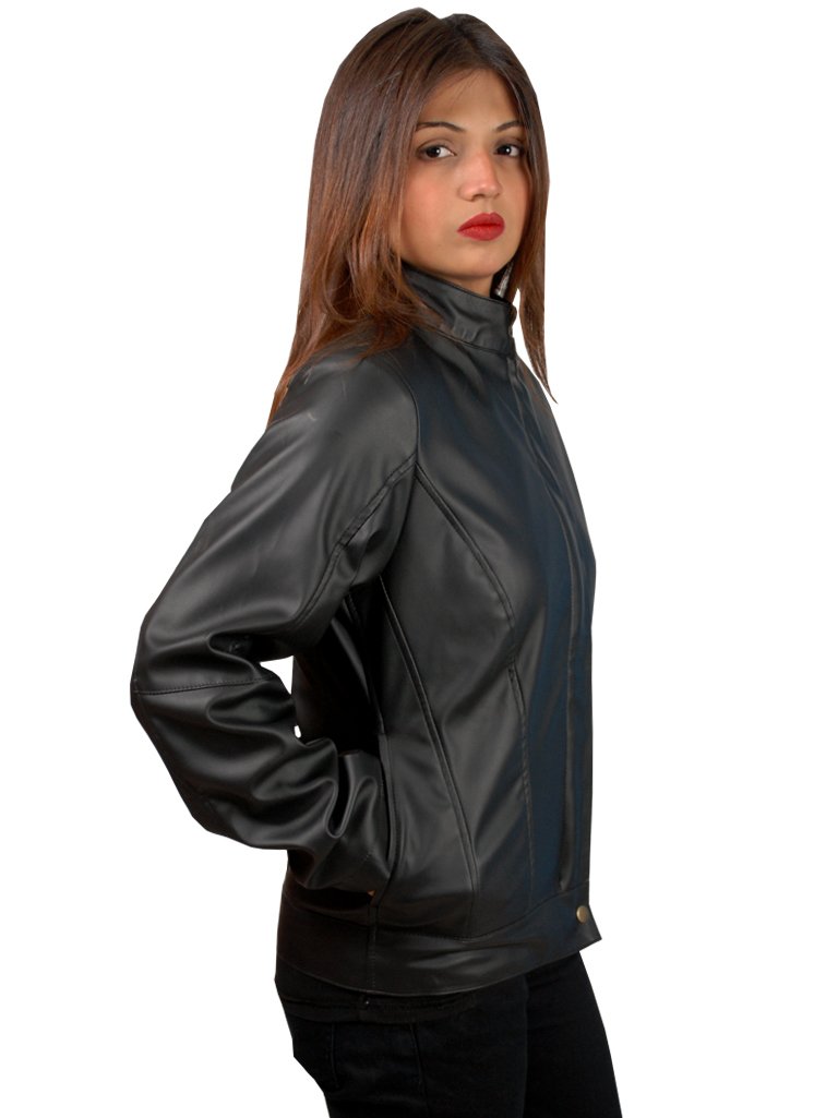 Gal Gadot Inspired Genuine Leather Black Jacket for Women - Stylish Outerwear for Casual & Evening Wear