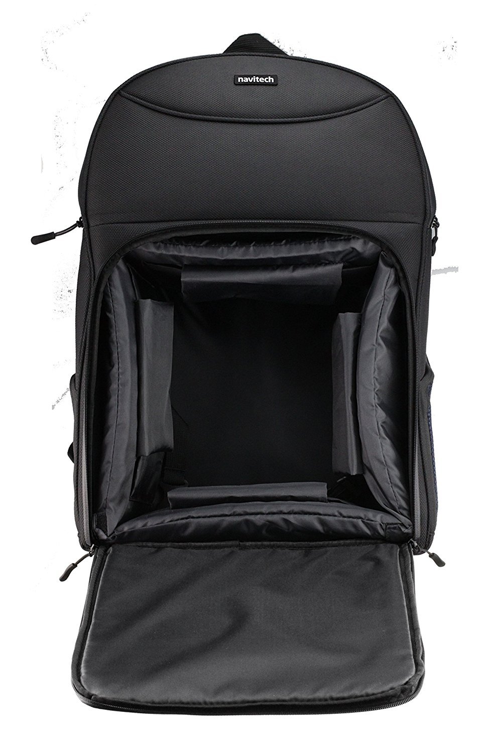 Navitech Rugged Black & Blue Backpack for DJI Phantom 4 Pro & Phantom 4 Pro V2.0 - Waterproof Drone Case with Custom Foam Insert | Perfect for Aerial Photography, Travel & Outdoor Adventures