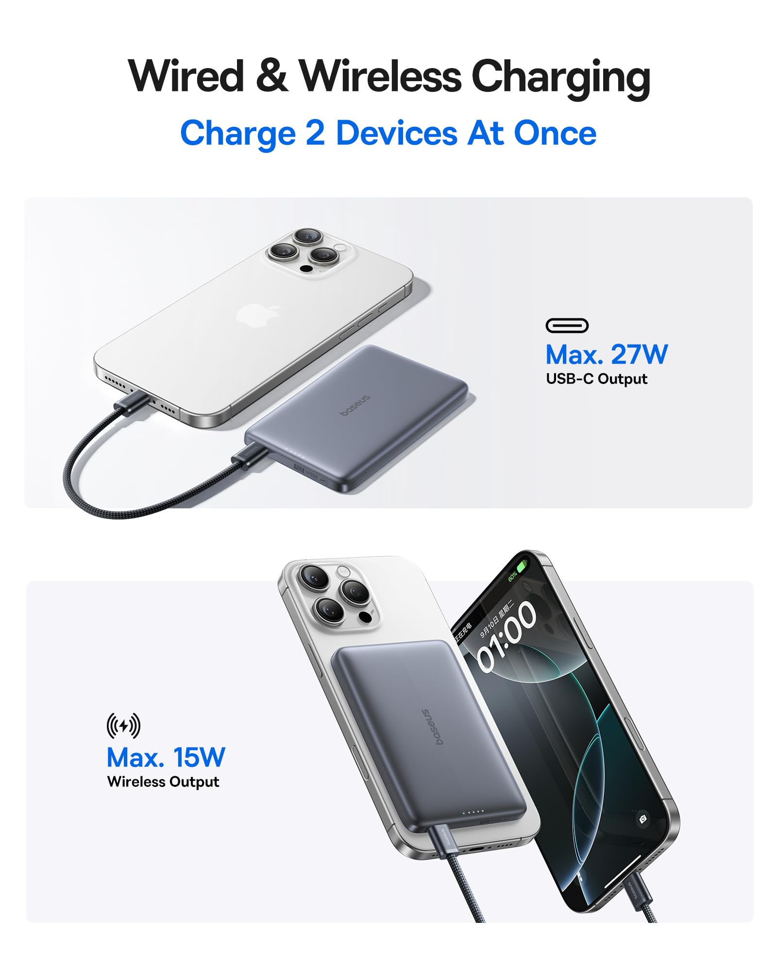 Baseus Picogo Magsafe Portable Charger - Ultra Slim 0.5