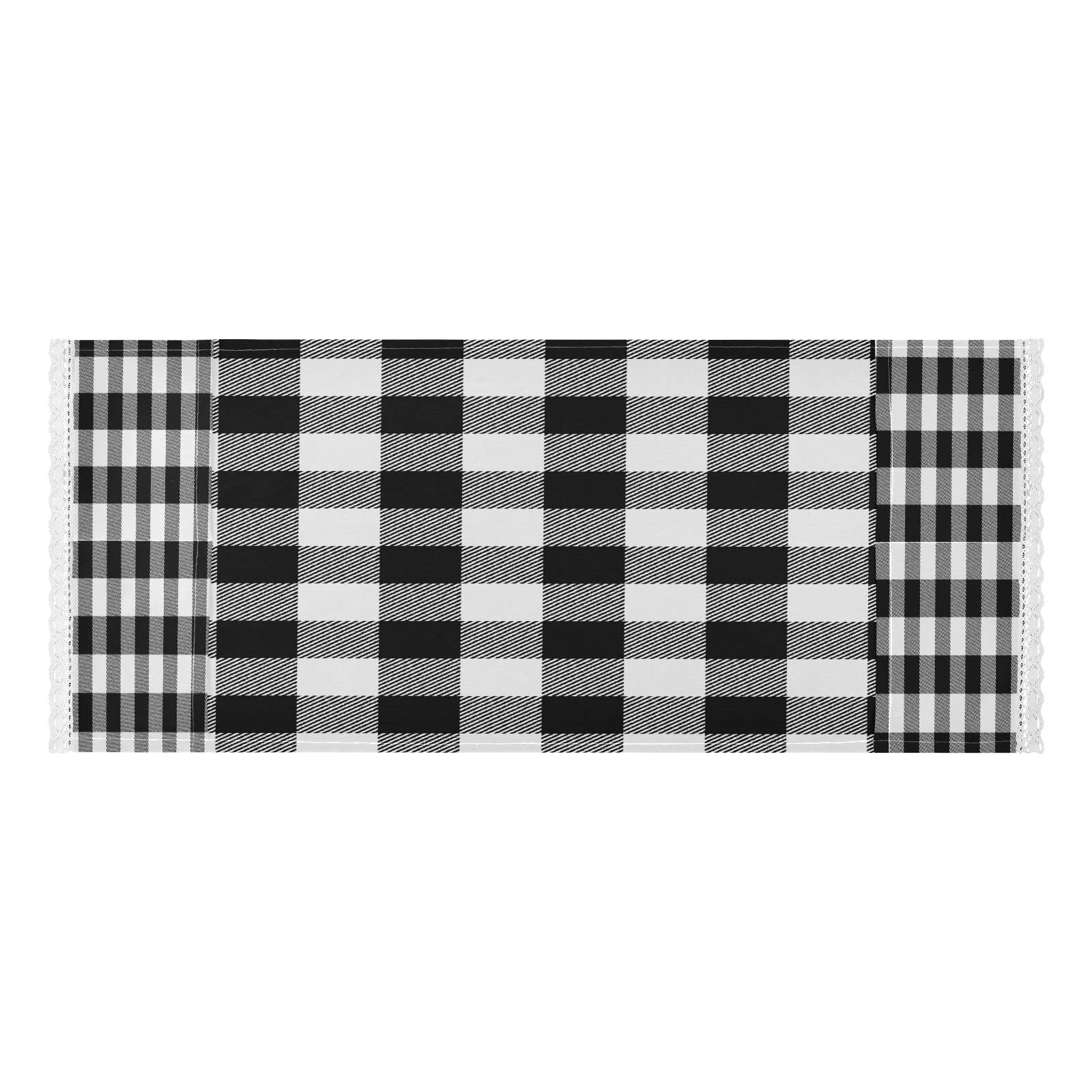 Kigai Plaid Buffalo White Black Top Load Washer Dryer Cover - Dust Proof Fabric Appliance Cover with Storage Bags for Washing Machine, Refrigerator & Oven - Perfect for Home, Laundry Room & Kitchen Protection