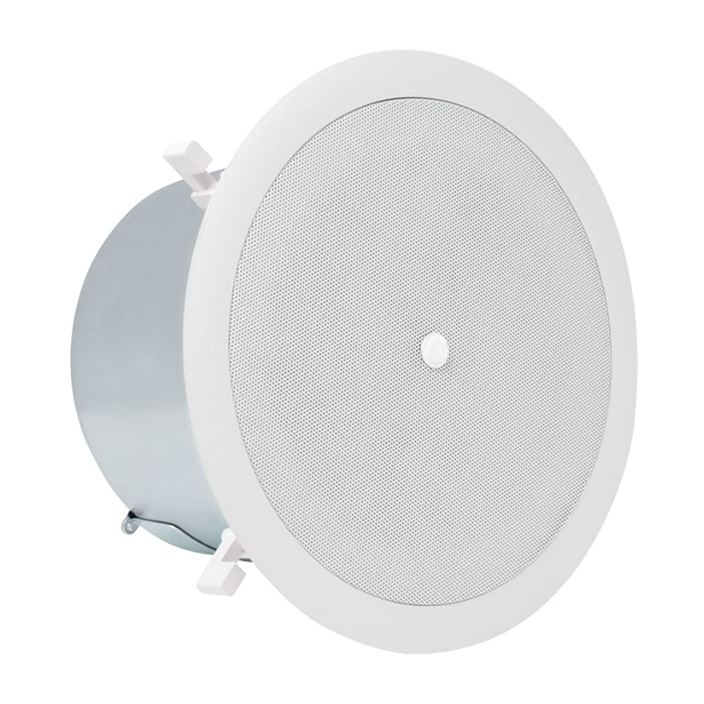 Atlas Sound 6 Inch Enclosed Ceiling Speakers - High Quality In-Ceiling Audio System for Home Theater, Office Background Music & Commercial Installations