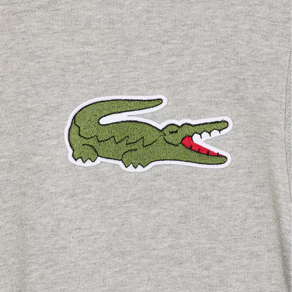 CDG x Lacoste Crocodile Hoodie - Grey | Unisex Streetwear Pullover for Casual & Urban Fashion