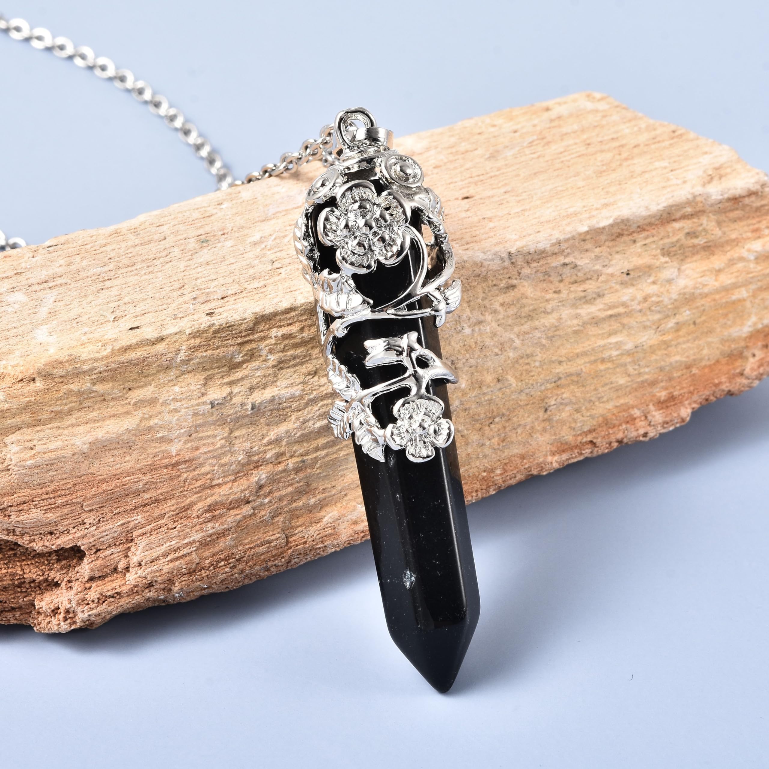 Real Natural Healing Crystal Necklaces for Women - 24
