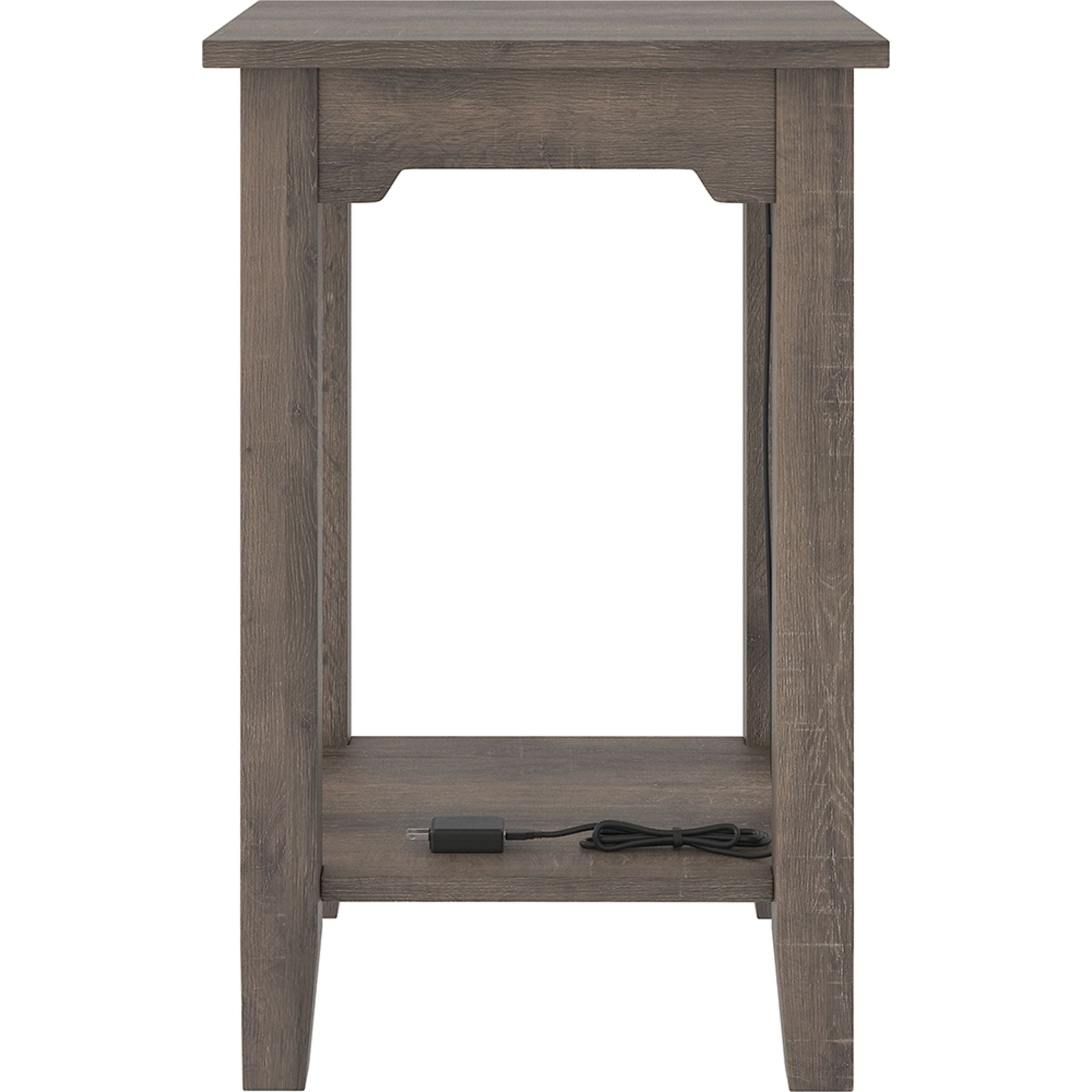 Arlenbry Modern Side Table - Gray End Table for Living Room, Bedroom & Office - Small Nightstand with Storage Shelf - Perfect for Coffee, Books & Decor