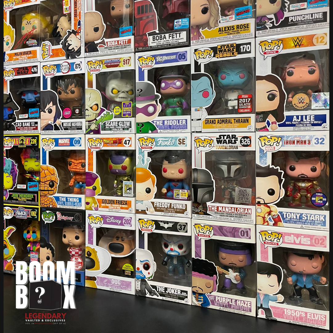BoomLoot Mystery BoomBox Legendary Vaulted & Exclusives Volume 26 - Set of 6 Collectible Mystery Boxes | Rare Toys, Trading Cards & Pop Culture Items | Perfect for Collectors, Gifts & Unboxing Videos