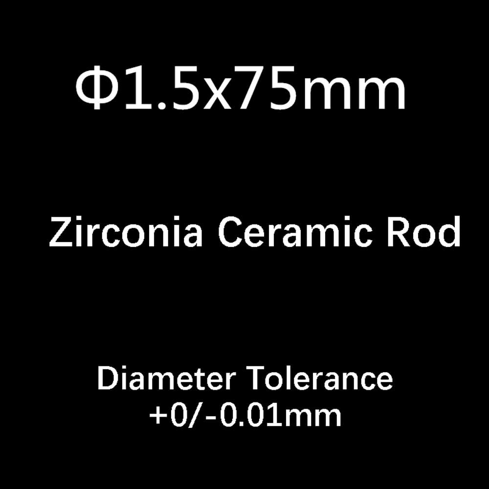 Precision Zirconia Ceramic Rod - 1~4mm Diameter, 75mm Length - Solid Ceramic Shaft Core for Needle Gauges & Industrial Applications (1.5mm x 75mm) - Ideal for Laboratory, Medical Devices & Precision Engineering Tools