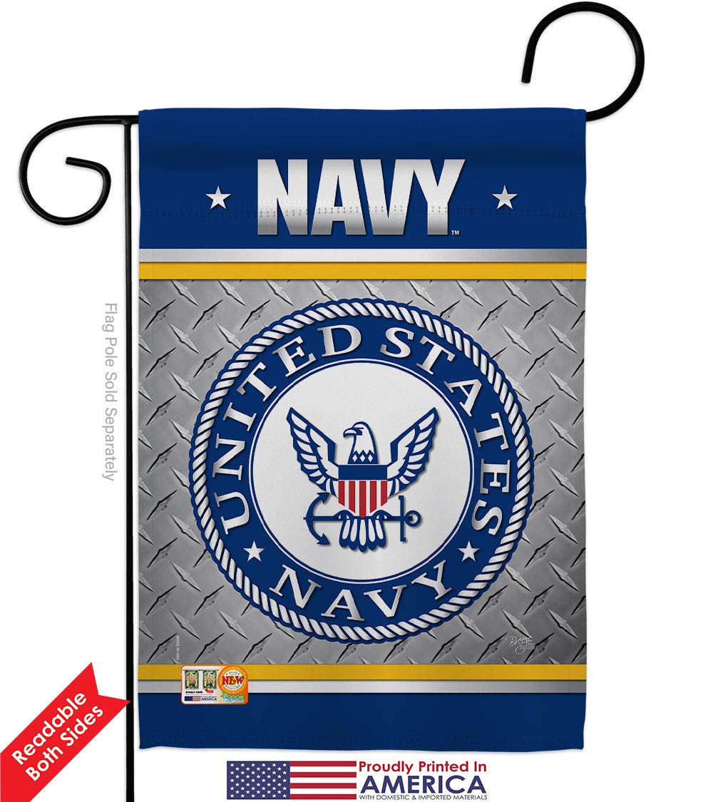 US Navy Garden Flag Set - Double-Sided Military Yard Banner for Veterans