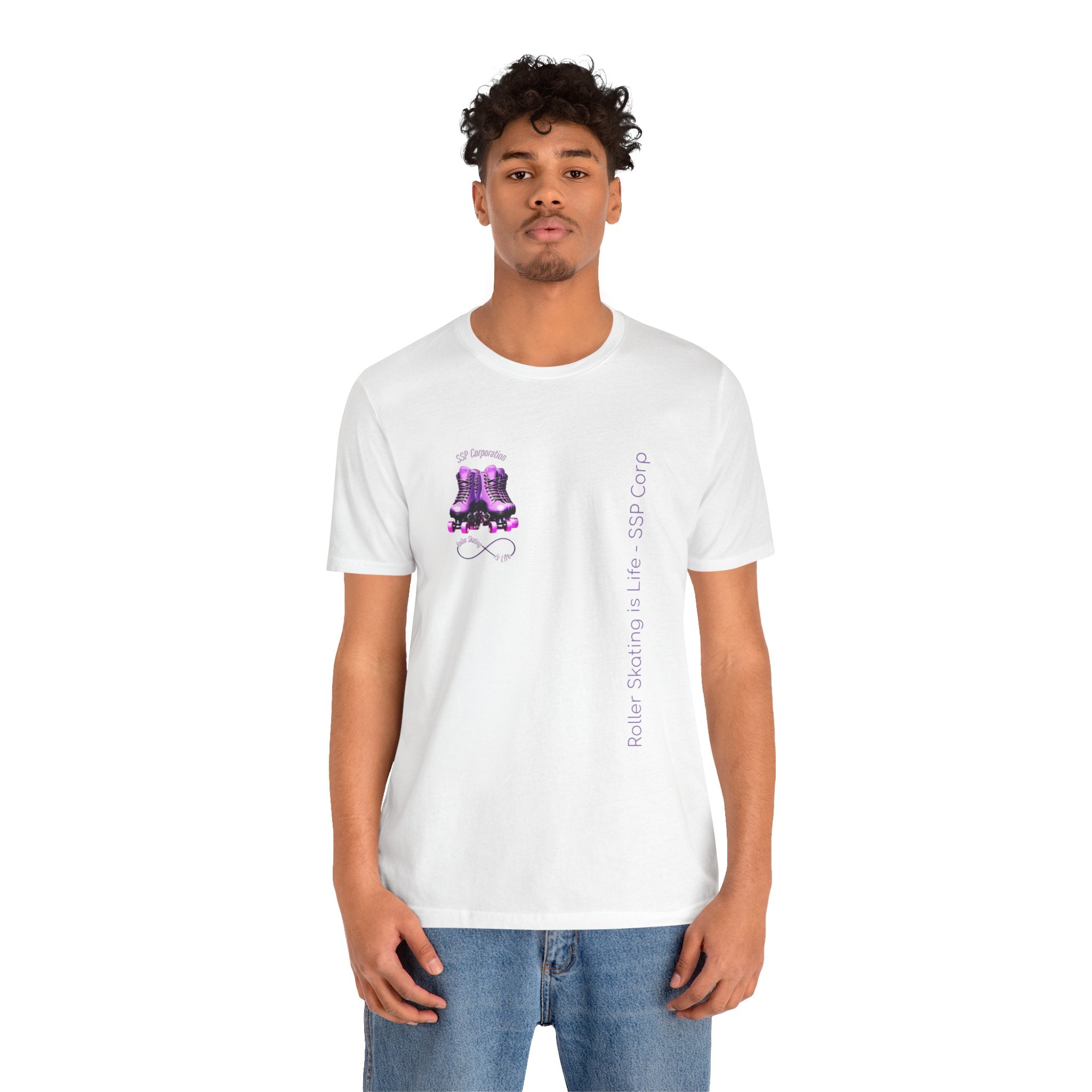 SSP Corp Roller Skating is Life Graphic T-Shirt - Comfortable Cotton Tee for Skaters & Roller Derby Fans - Perfect for Casual Wear, Skate Parks & Retro Fashion