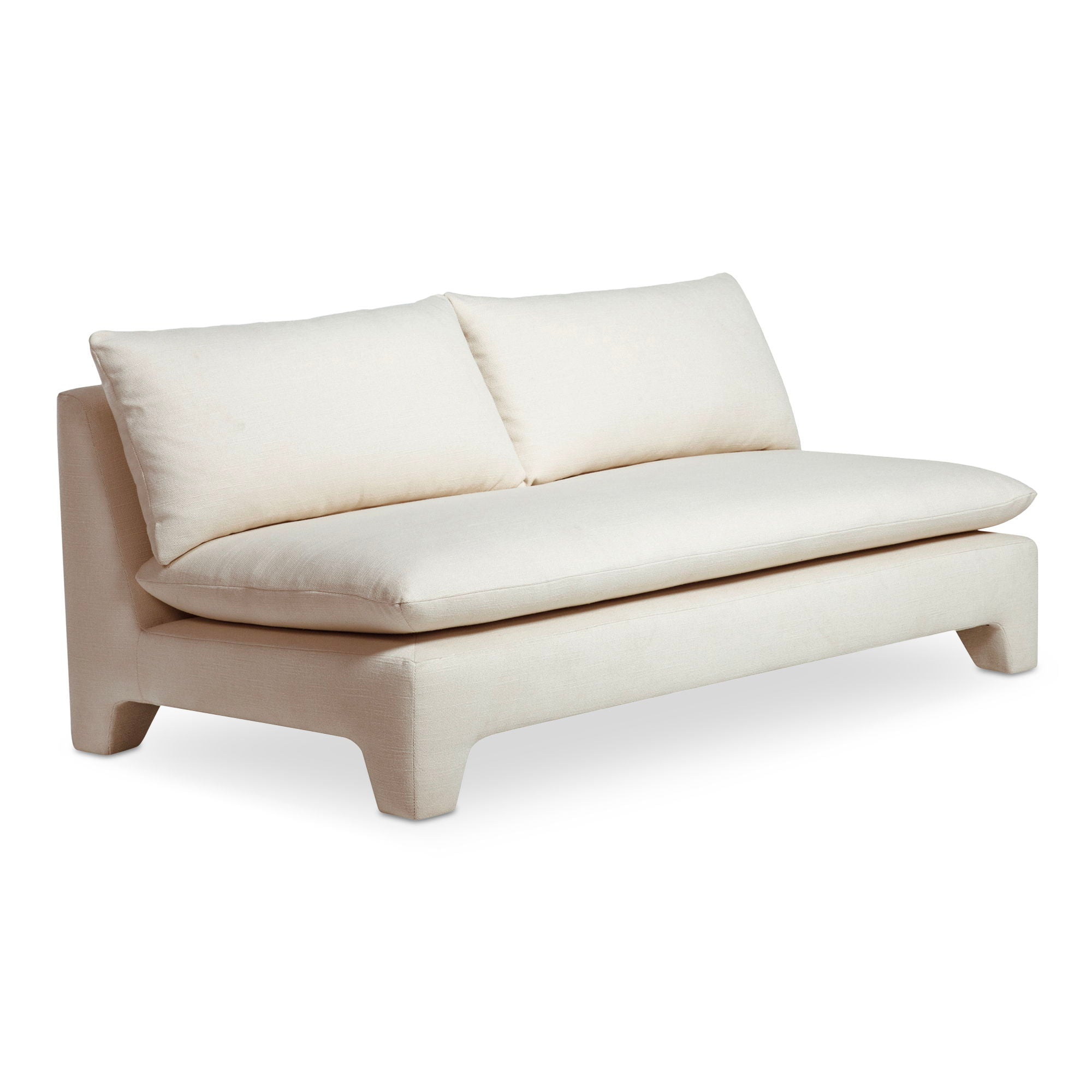 Estelle Modern Cream Sofa - Soft Upholstered Living Room Couch for Small Spaces & Apartments