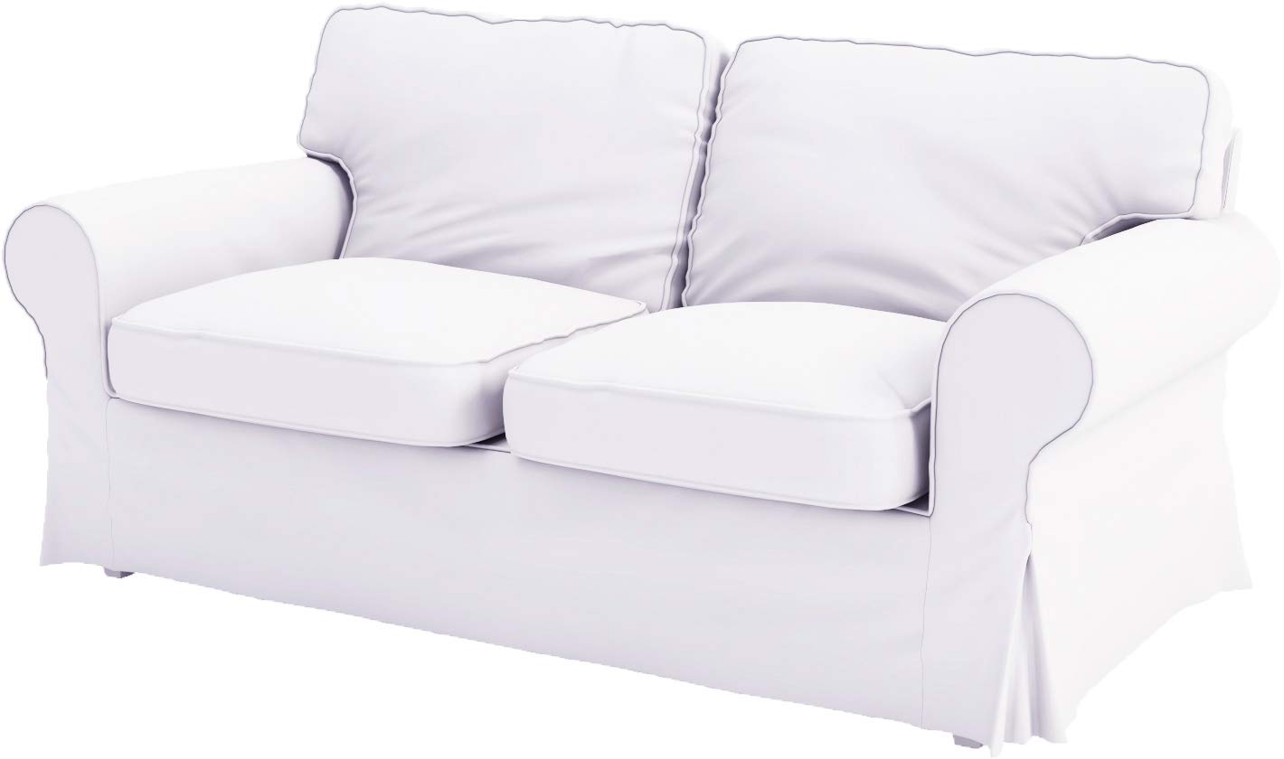 Durable Heavy Cotton Ektorp Loveseat Cover Replacement - Custom Fit for IKEA Ektorp Sofa Slipcover (White) | Perfect for Living Room, Bedroom & Home Decor