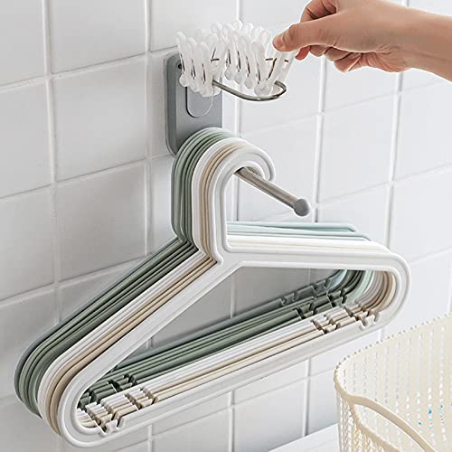 VALINK 2-Tier Wall Mounted Clothes Hanger Organizer - Stainless Steel Space Saving Storage Rack for Closet, Wardrobe & Laundry Room Organization