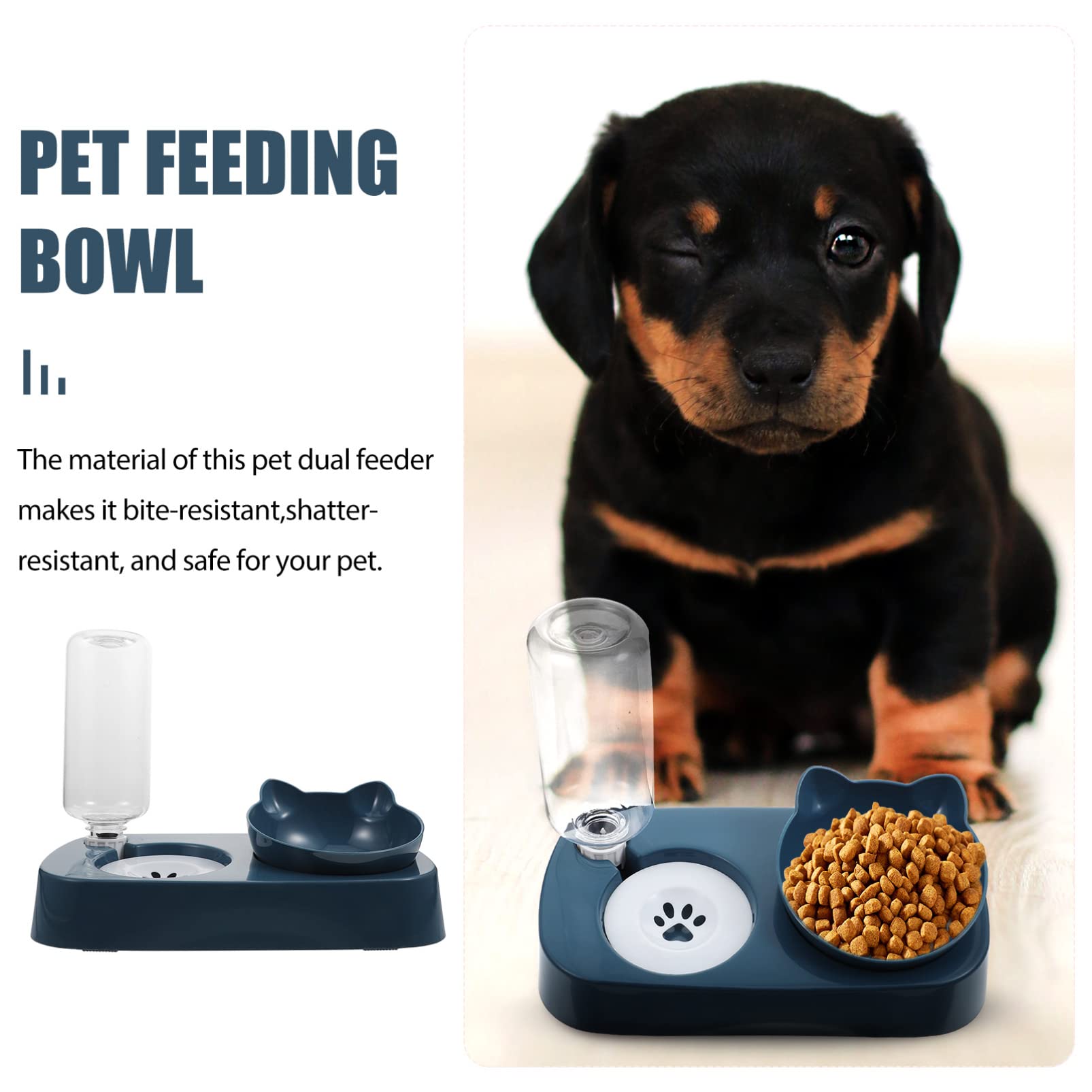 Balacoo Automatic Dog Feeder and Water Station - Large Pet Food Bowl with Eco-Friendly PP Material for Dogs & Cats - Perfect for Home, Travel, and Outdoor Use