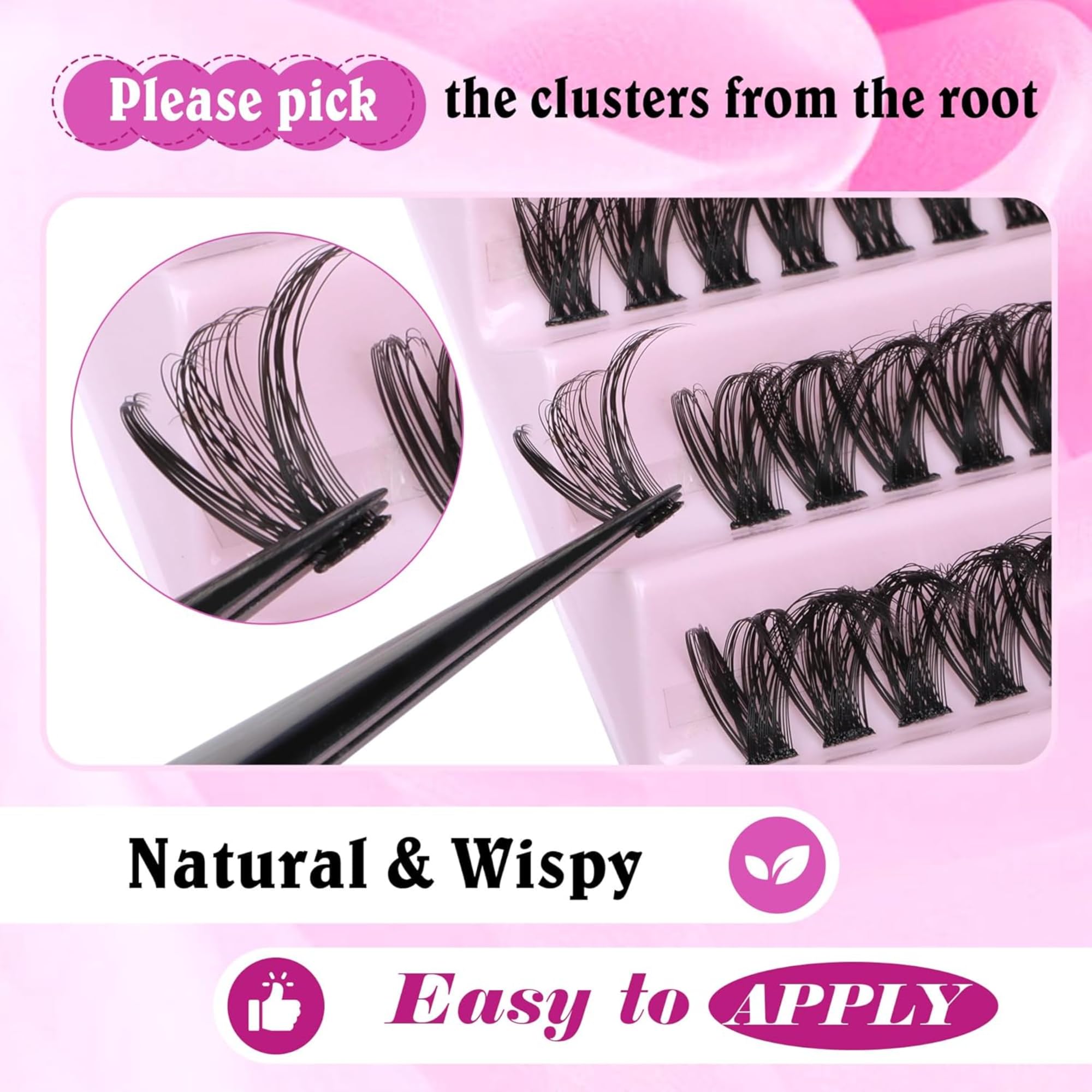 200PCS 30D/40D/60D/80D Natural Volume False Eyelash Clusters Set - DIY Eyelash Extensions for Daily Wear & Special Occasions - Perfect for Weddings, Parties & Night Out Makeup Looks