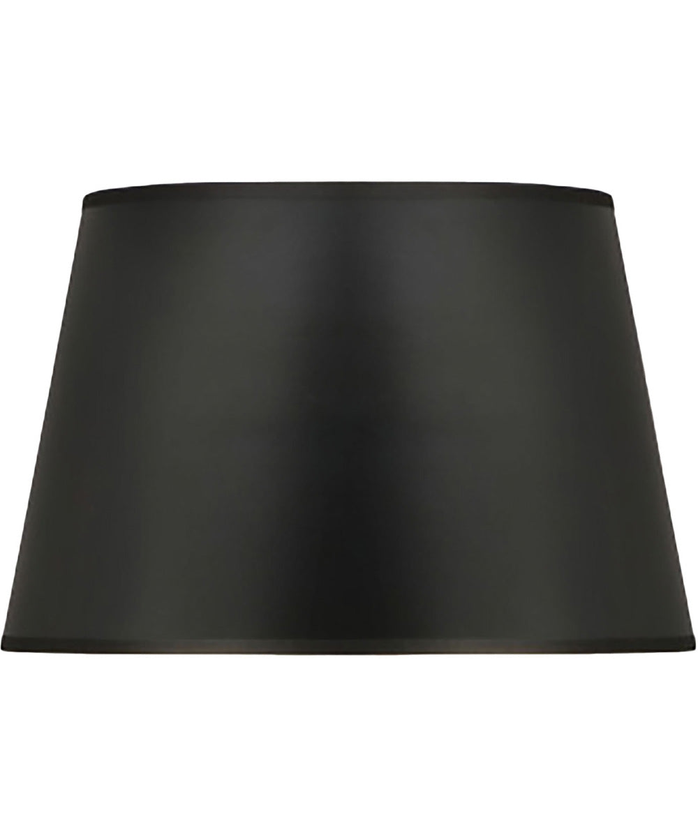 7x10 & 9x14 Black and Opaque Gold Foil Tapered Oval Hardback Lampshade - Elegant Lighting for Living Room, Bedroom, and Dining Room Decor
