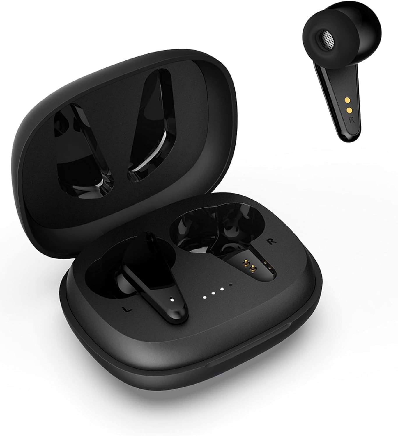 **Wireless Bluetooth Earbuds with 60Hrs Playtime, Active Noise Cancelling, Deep Bass & Built-in Mic - Compatible with iPhone & Android - Perfect for Workouts, Commuting & Travel**