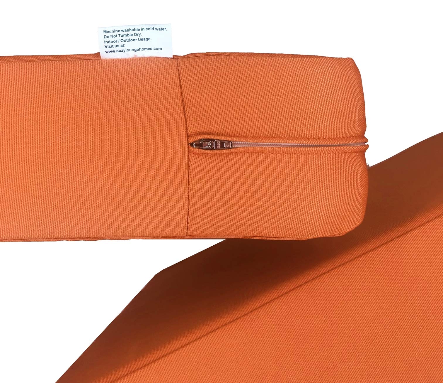 Waterproof UV-Resistant Patio Chair Cushion Cover - Indoor/Outdoor Use - Sunkissed Orange (24