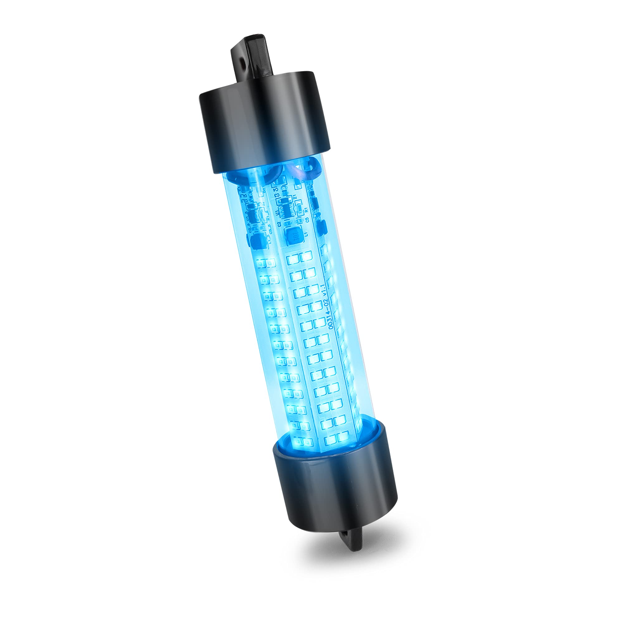 Five Oceans Blue LED Underwater Fishing Light - 144 LED Submersible Fish Finder Lamp with 17ft Power Cord (10-30V FO4388) - Perfect for Night Fishing, Ice Fishing & Boat Fishing