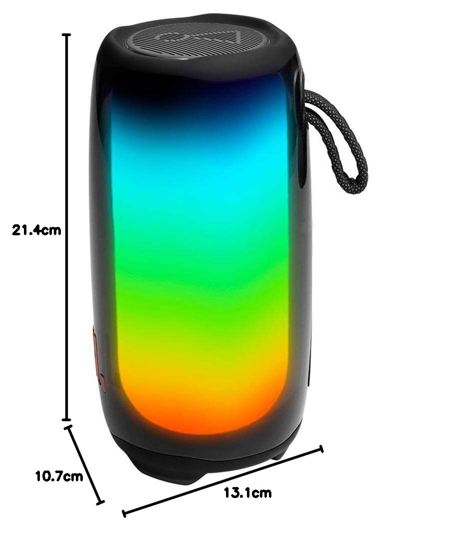 JBL Pulse 5 Portable Bluetooth Speaker with Colorful LED Light Show - 12 Hour Playtime, IP67 Waterproof & Dustproof - Wireless PartyBoost for Multi-Speaker Pairing - Perfect for Pool Parties, Beach Outings & Home Entertainment (Black)