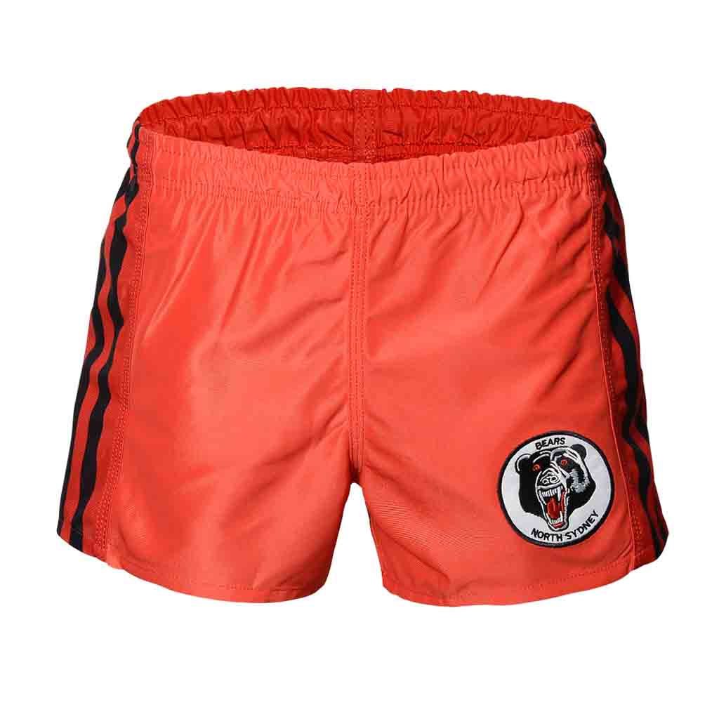 North Sydney Bears Retro Rugby League Supporter Shorts - Vintage NRL Fan Apparel for Men & Women - Perfect for Game Day, Sports Events & Casual Wear