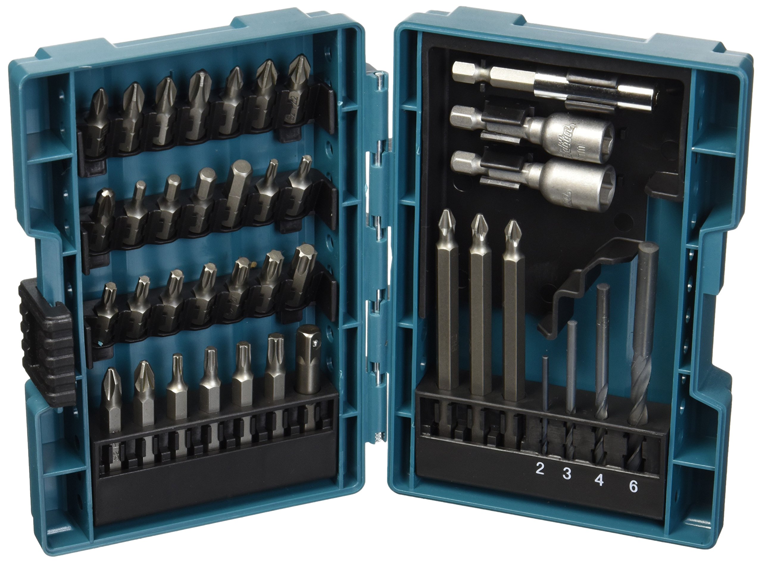 **Makita B-57015 38-Piece Screwdriver Bit Set - High-Speed Steel Drill & Nut-Setting Bits with Durable Tough Case - Ideal for DIY, Construction & Automotive Repairs**